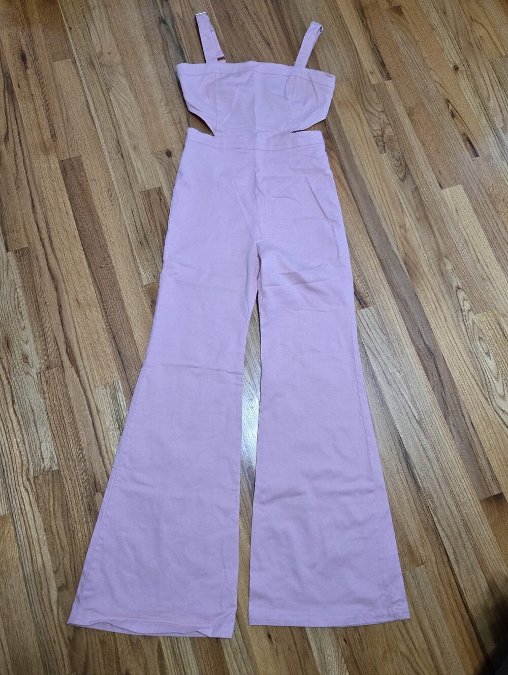 Pink Flare Leg Jumpsuit | Denim By Flying Tomato